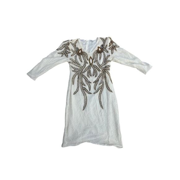 100% Silk Moonlite New York beaded and sequined dress, size medium - Picture 2 of 6